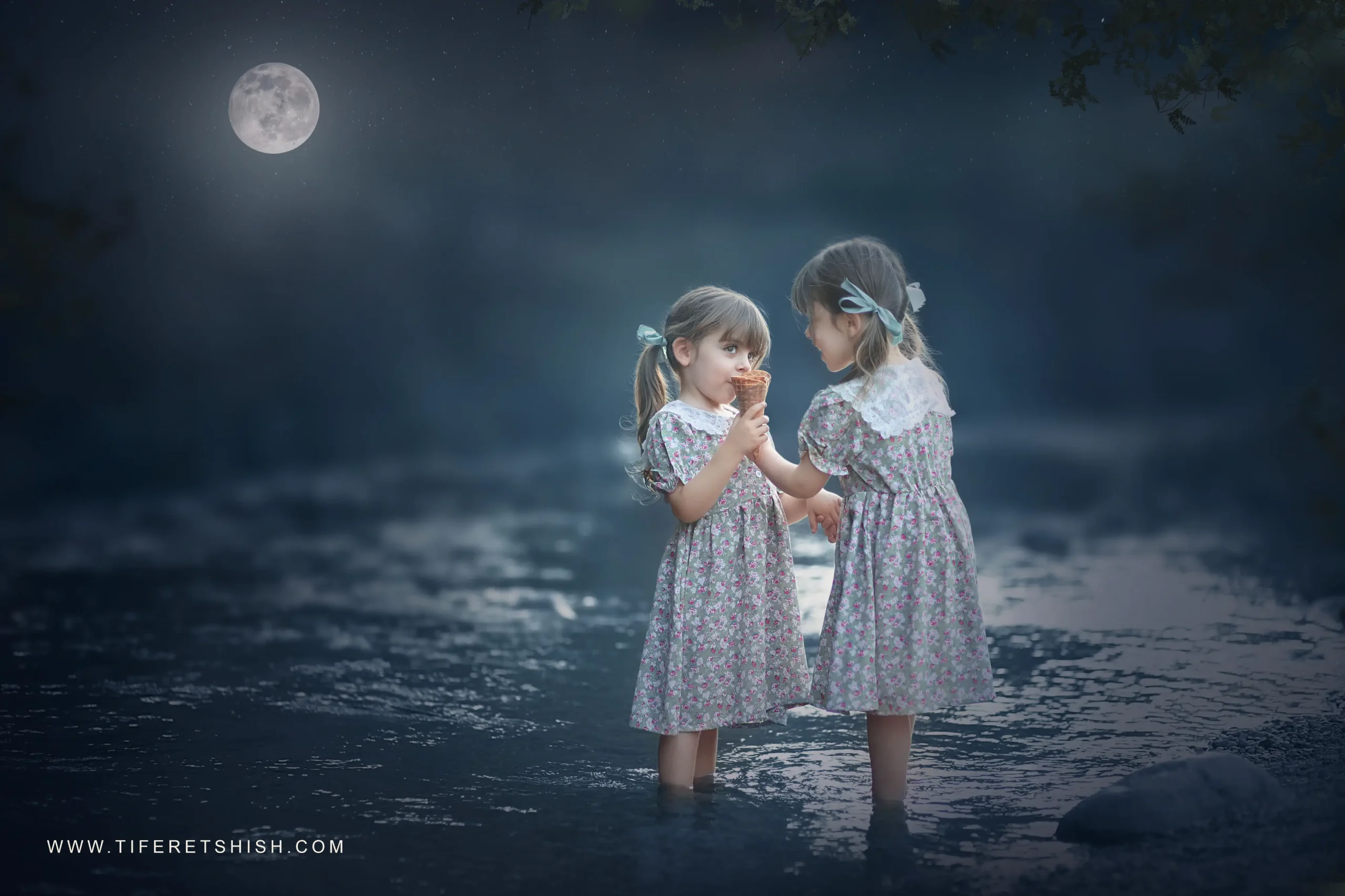 תאומות גלידה 5 הוספתי ירח עם תאורה אחורית שלו וגם עצים תאומות גלידה 5 הוספתי ירח עם תאורה אחורית שלו וגם עצים